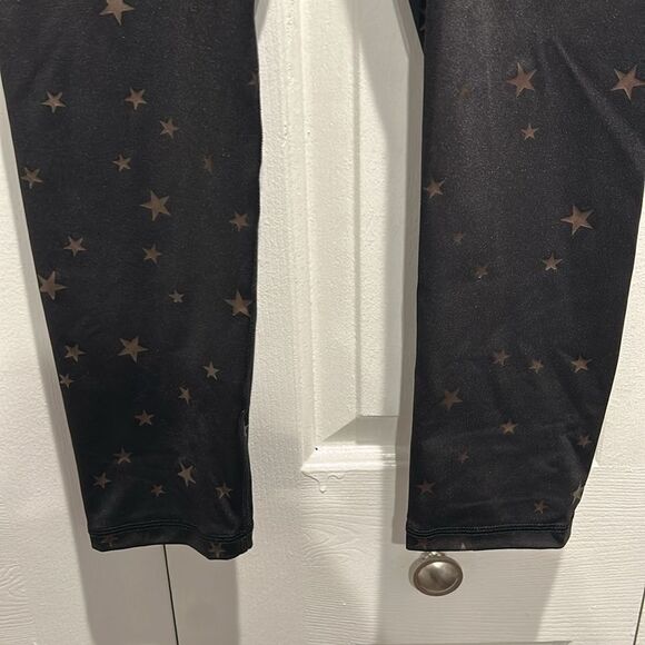 CHRLDR Black Leggings w Stars, Size Large - Picture 3 of 7